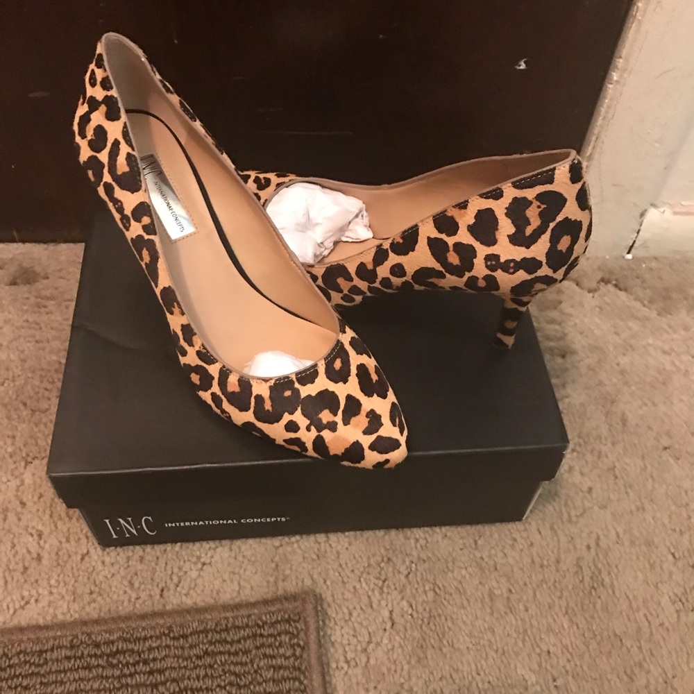 Leopard print pumps by INC